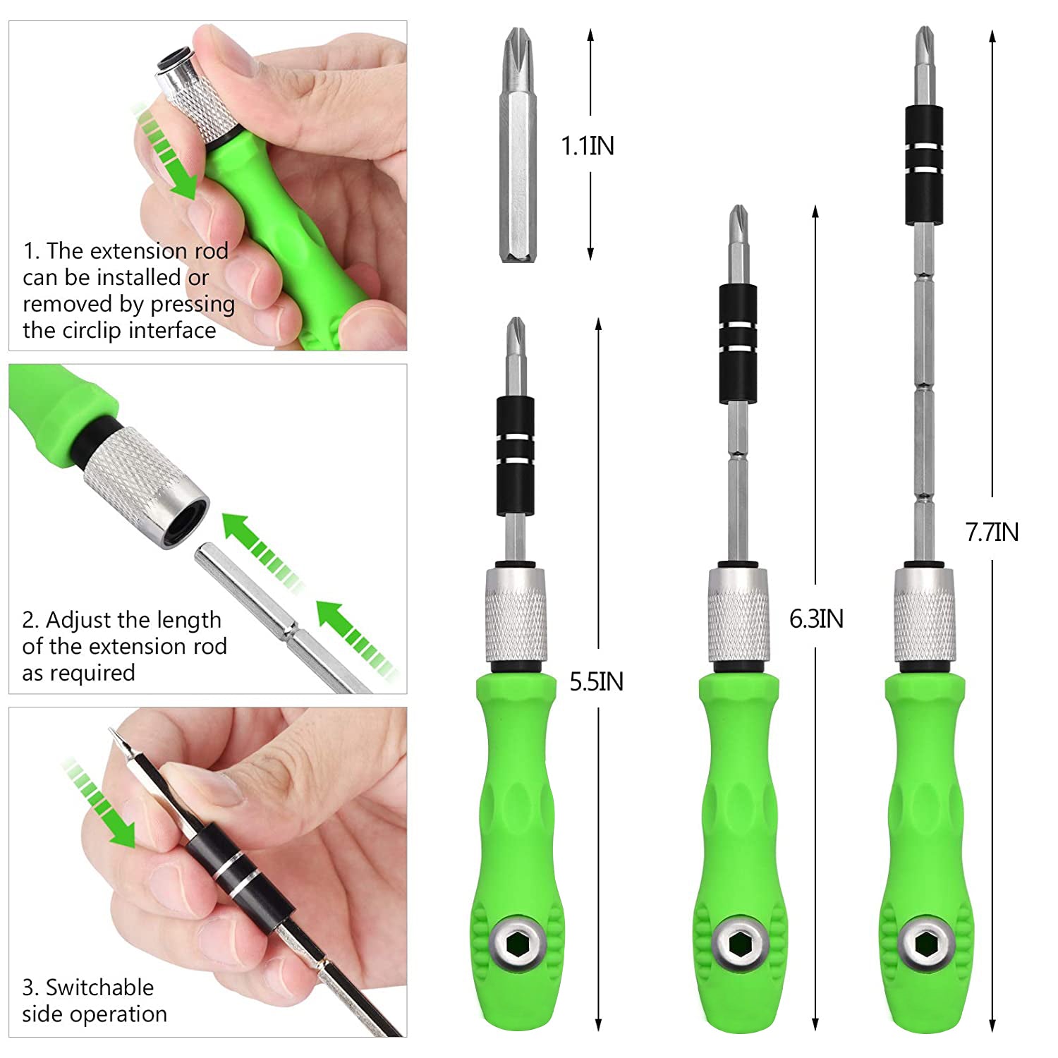 32 in 1 Mini Screwdriver Bits Set with Magnetic Flexible Extension Rod 32 in 1 Mini Screwdriver Bits Set with Magnetic Flexible Extension Rod
